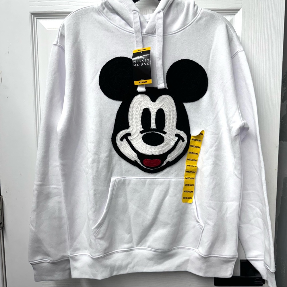 Disney Mickey Mouse Crochet Fleece Hoodie Sweatshirt Sam’s Club medium or large